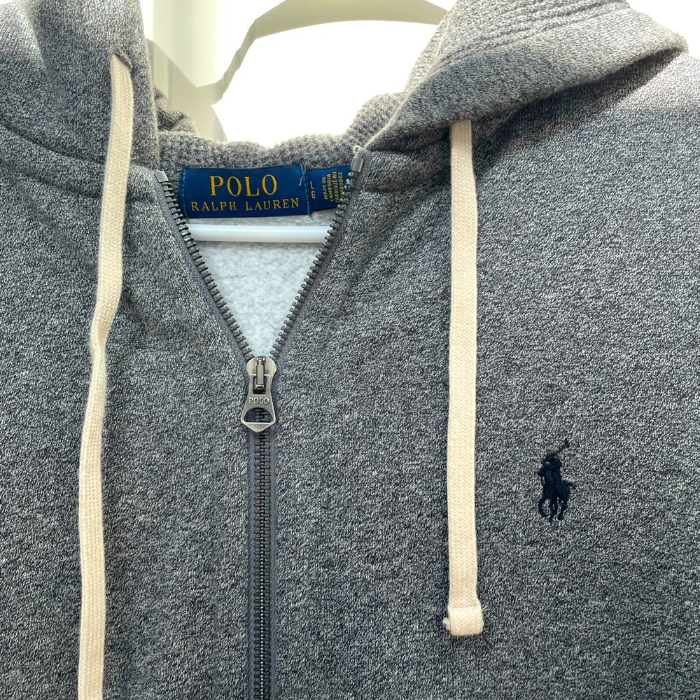 Polo Ralph Lauren , Dark heathered grey hoodie. Size L